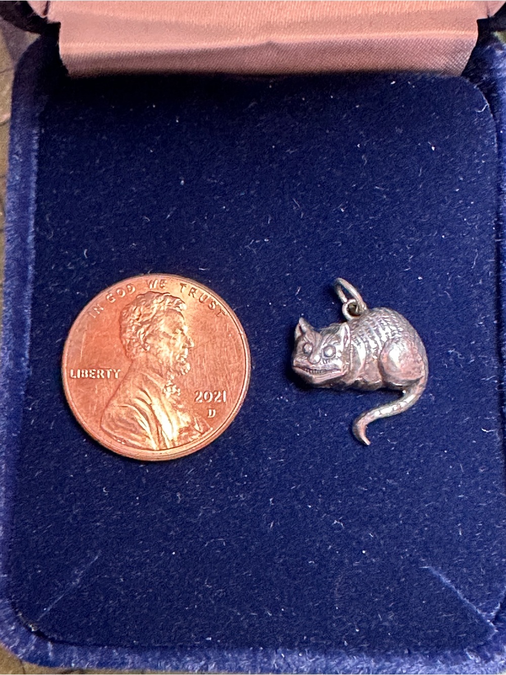 RARE Sterling Silver 1991 MMA NYPL Cheshire Cat Charm